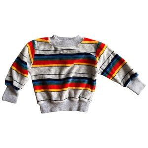 Vintage Health-Tex Rainbow Stripe Terry Sweatshirt (2T)